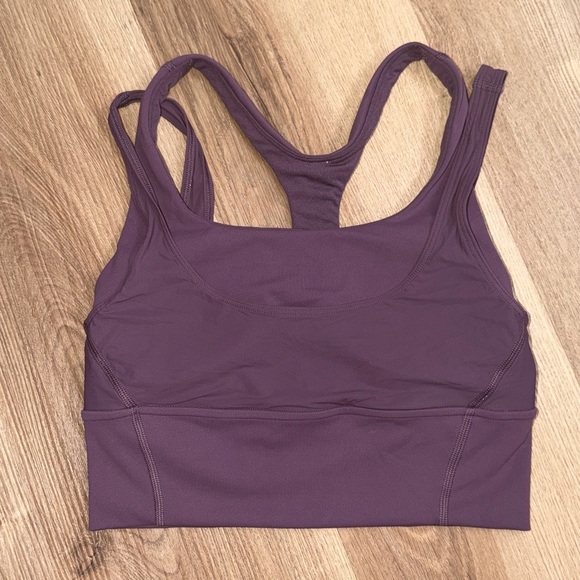 Lululemon Wunder Mesh Train Layered Sports Bra in Grape Thistle Purple Size 2 - Picture 2 of 9